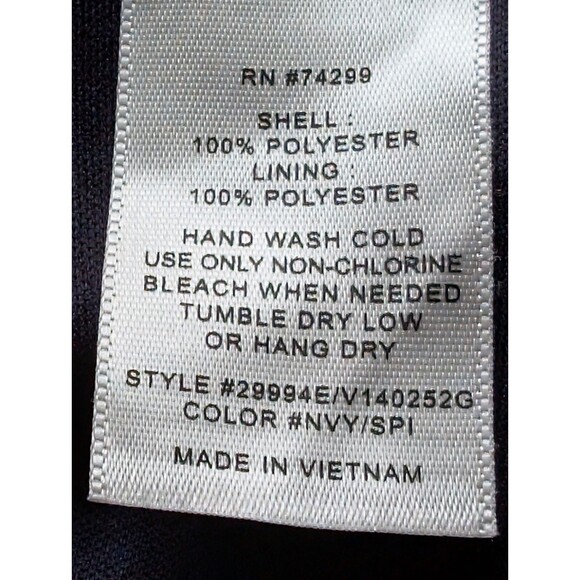 Sweet Storm Dress Peek a Boo Sleeve Navy Orange Detail Womans Size Small - Picture 7 of 16